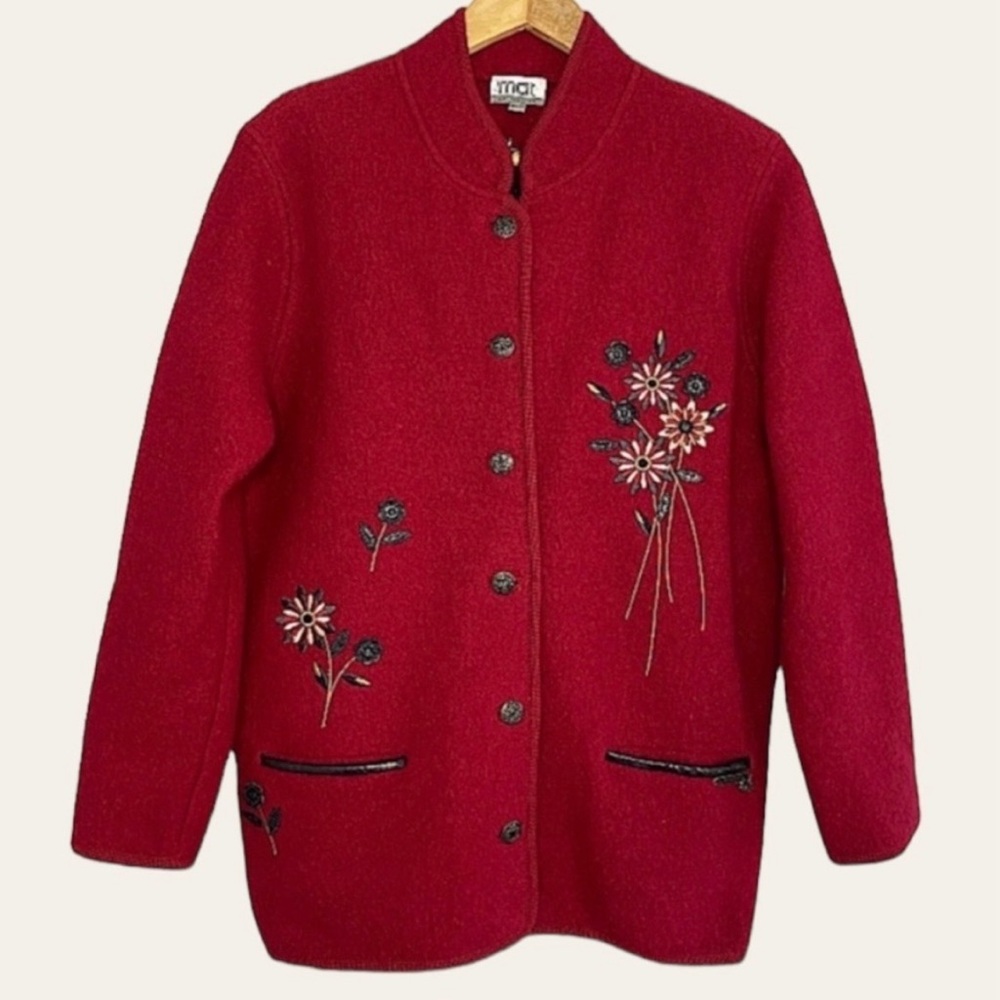 Vintage Wool Granny Sweater Jacket